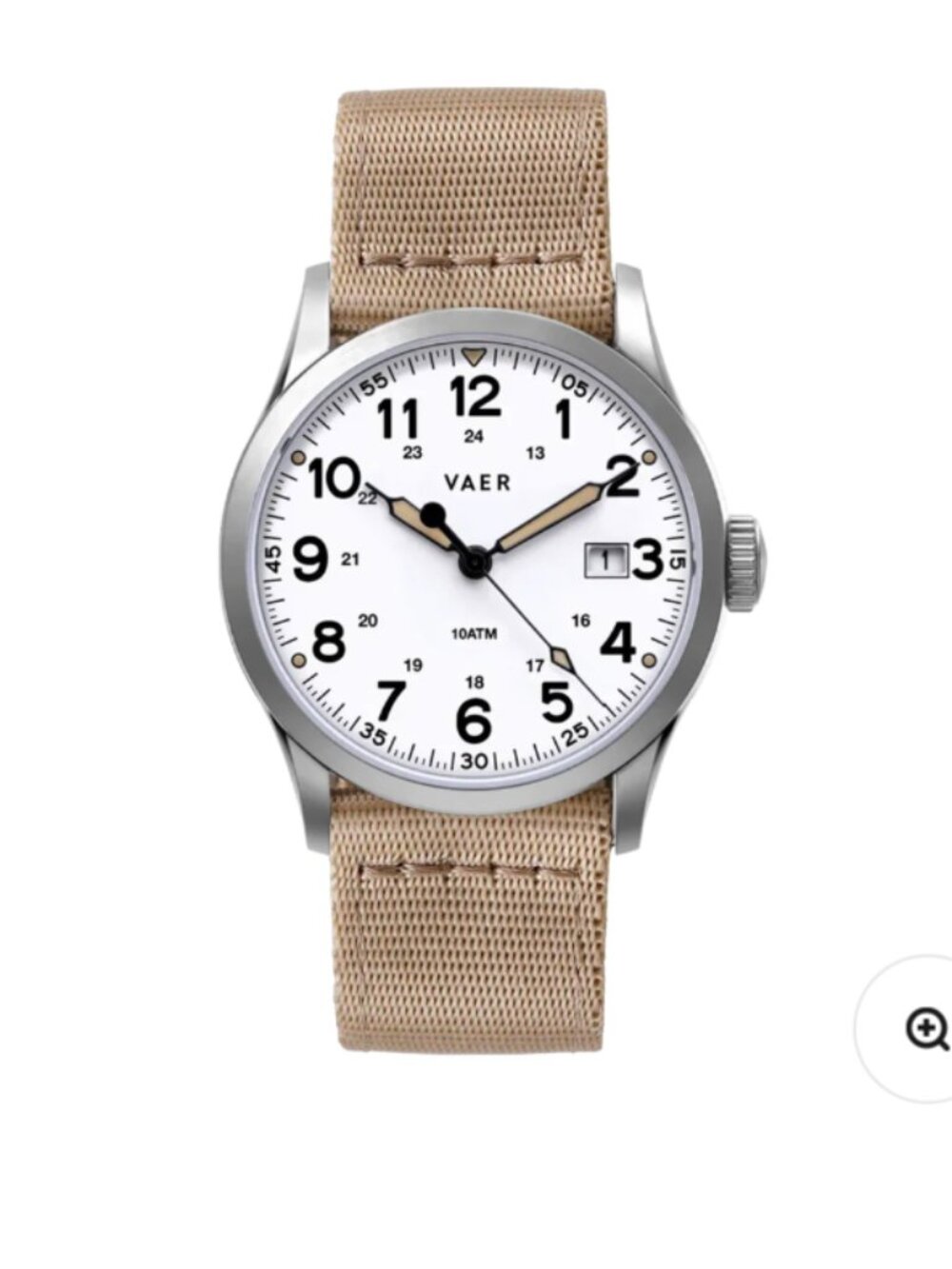 S3 Calendar Field White - 36mm Quartz